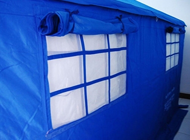 600D PUが付いている3つの× 4mの緊急救援のテントはオックスフォードの布材料に塗りました