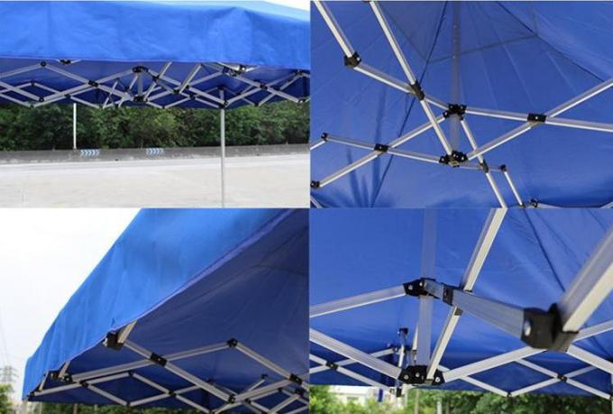 販売促進のための青い紫外線保護された望楼の折るテントのデジタル印刷のロゴ