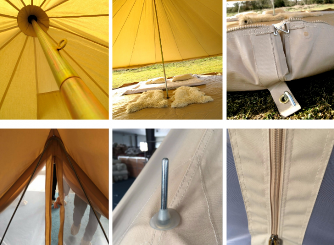 贅沢な屋外のキャンバスのテントはキャンプのためのテントのYurtのテント/鐘テントのファスナーを締めます